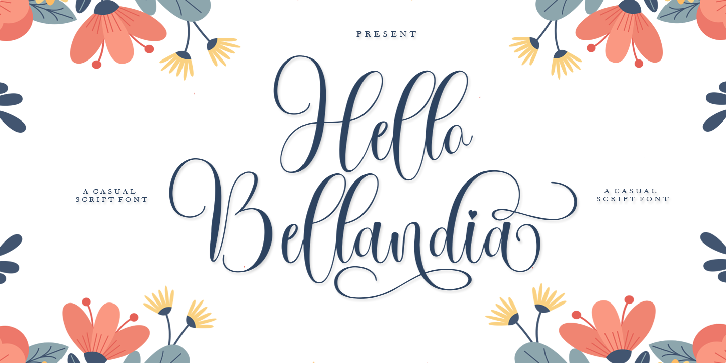 Пример шрифта Hello Bellandia